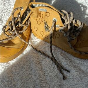 Kids Yellow High-Top Sneakers